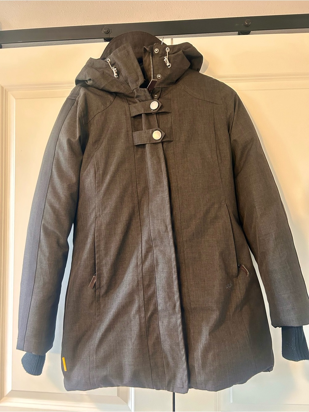 Lole Women's Hooded Ski Jacket in Dark Brown